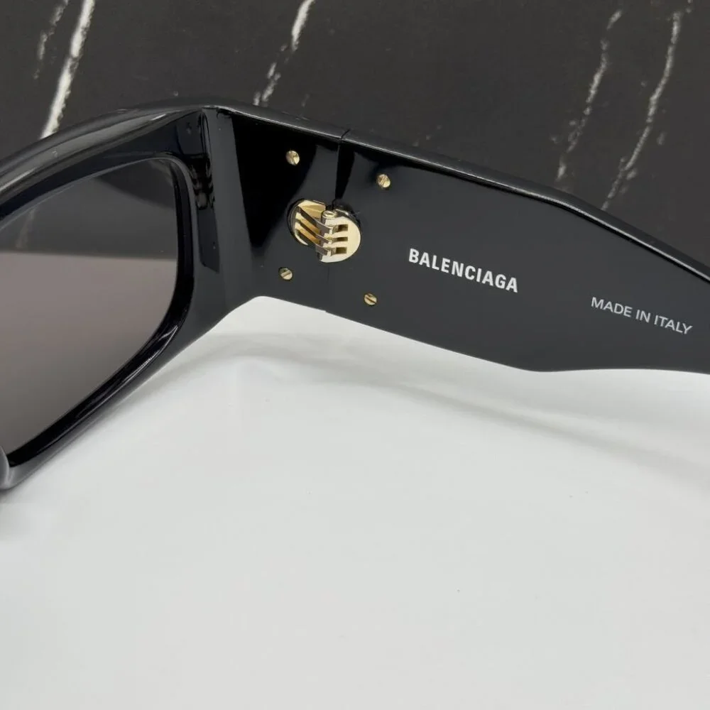 NEW BALENCIAGA BB0360S 005 UNISEX BLACK SUNGLASSES